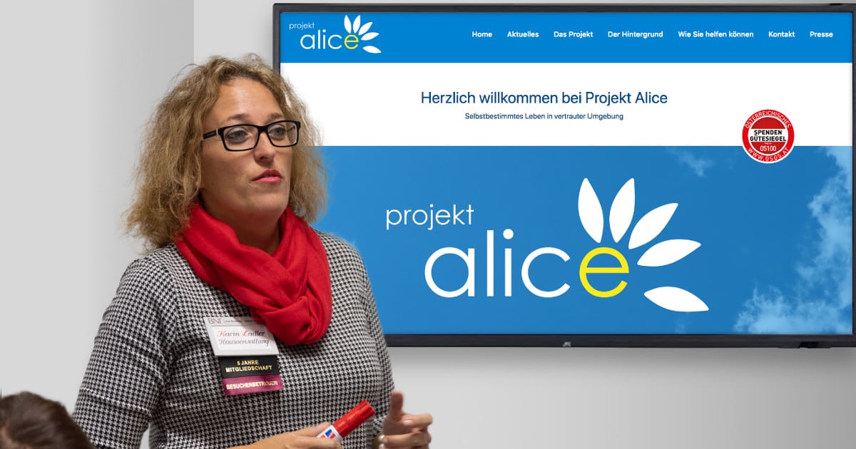 Karin Ladler stellt Projekt Alice vor